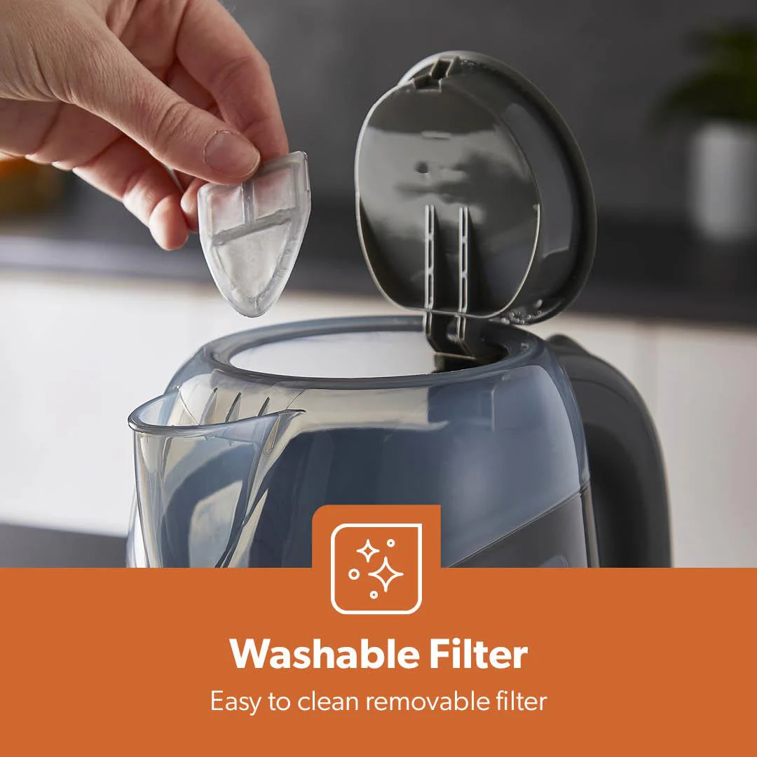 2200W Illuminating Electric Jug Kettle 1.7L In Grey - Image 7