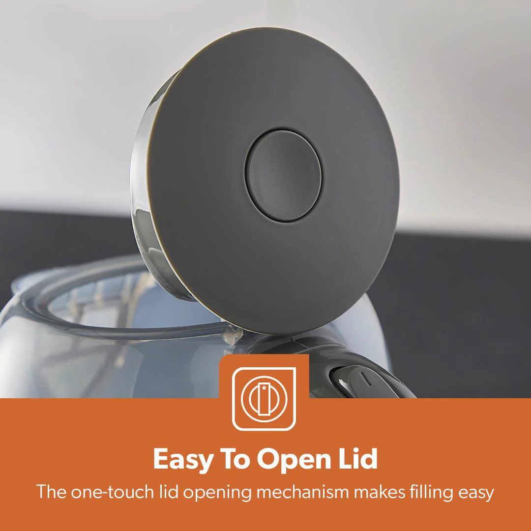 2200W Illuminating Electric Jug Kettle 1.7L In Grey - Image 8