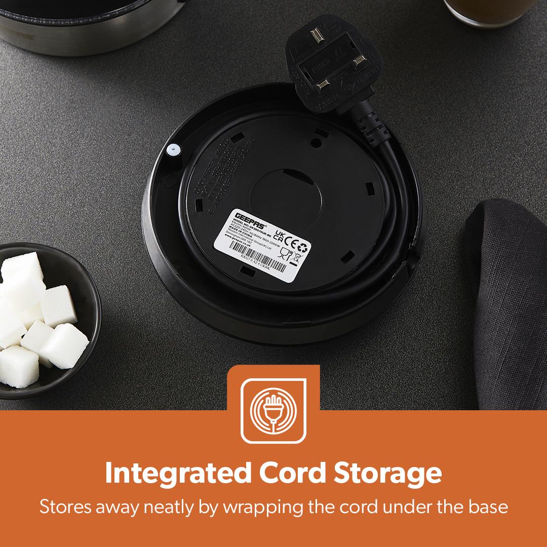 2200W LED Illuminated Stainless Steel Jug Kettle 1.7L - Image 10