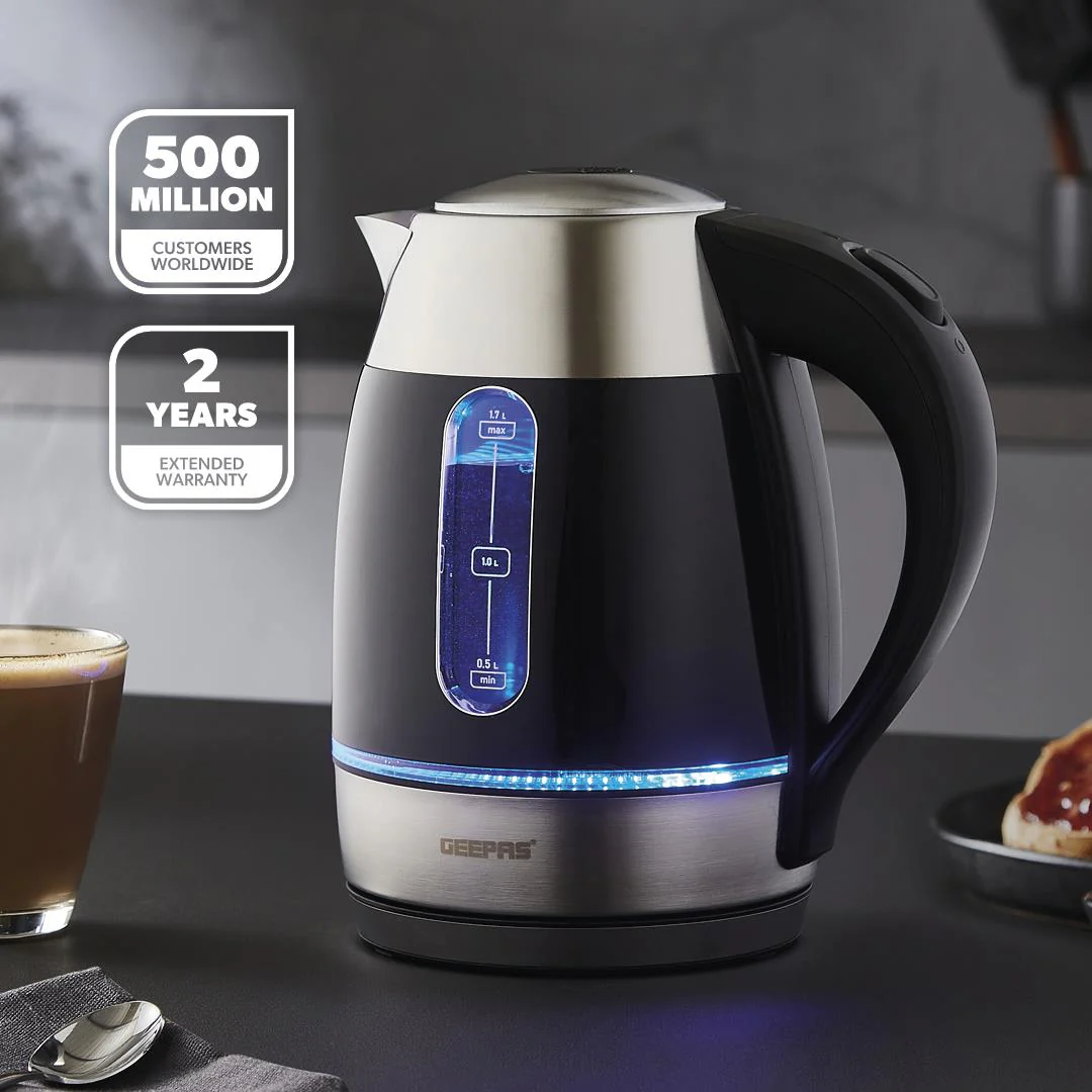 2200W LED Illuminated Stainless Steel Jug Kettle 1.7L - Image 2