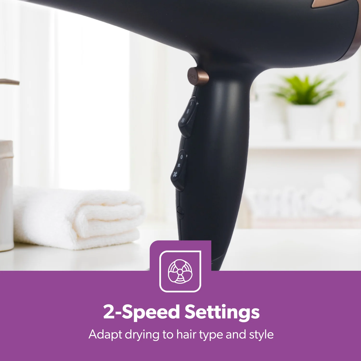 2200W Powerful 2-Speed Concentrator Hair Dryer - Image 4