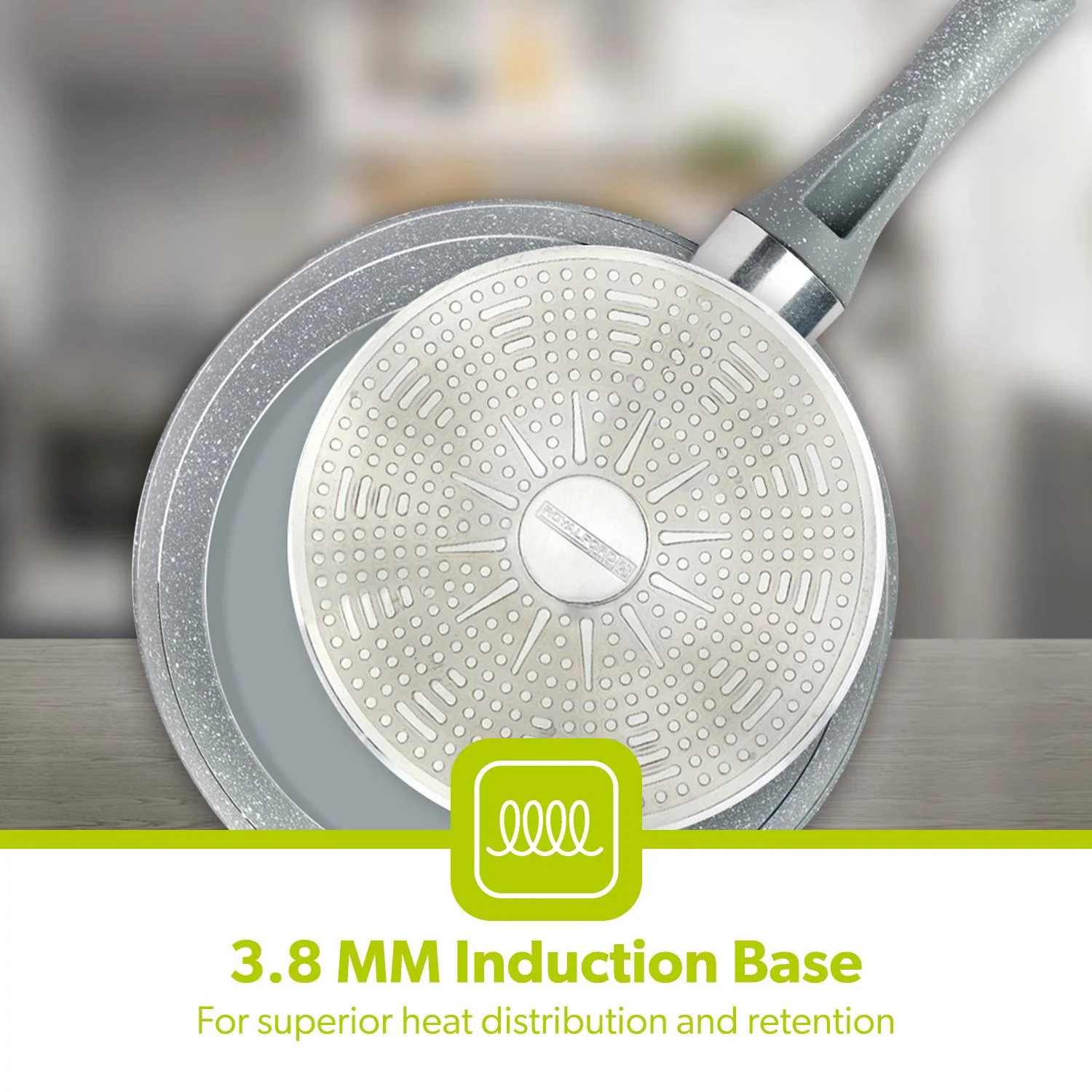 20cm Granite Coated Non-Stick Frying Pan In Grey - Image 6