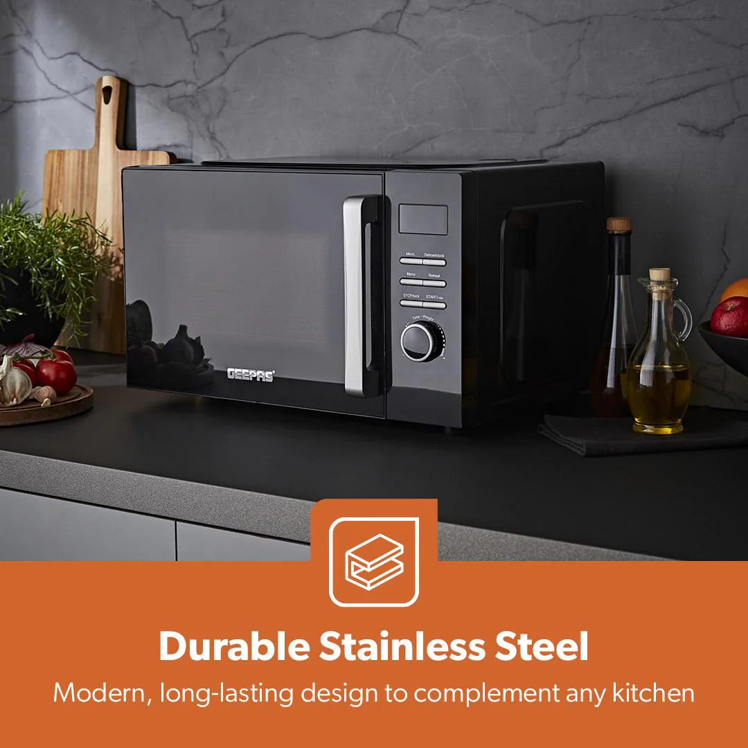 23L Black Digital Microwave Oven With 60 Minute Timer - Image 5