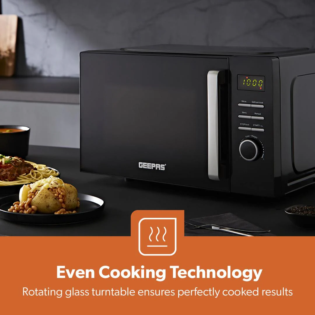 23L Black Digital Microwave Oven With 60 Minute Timer - Image 6