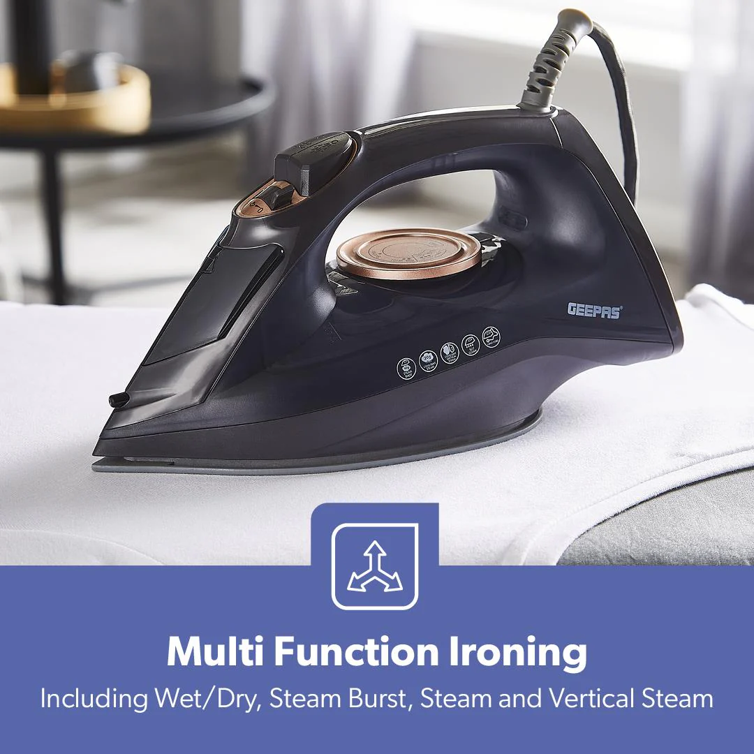 2400W Non-Stick Steam Clothes Iron With Dry & Wet Settings - Image 6