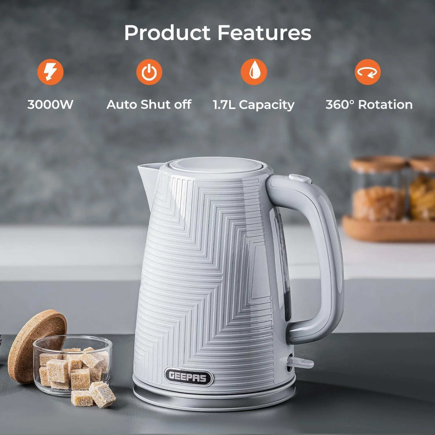 3.5L Vortex Air Fryer, 2-Slice Toaster & 1.7L Kettle Set In Grey - Image 3
