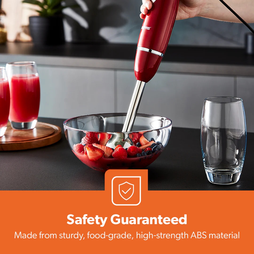 3-In-1 Red Stick Hand Blender, Food Processor and Whisk - Image 5