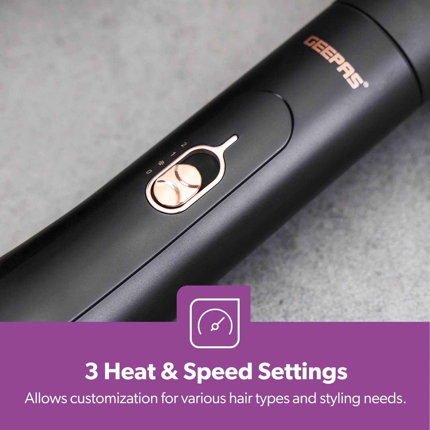 3-In-1 Hot Air Hair Styler, Brush and Blower In Rose Gold - Image 5