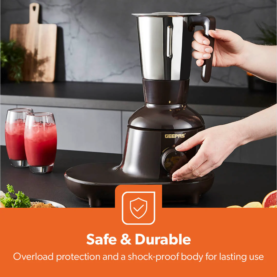 3-in-1 Black Heavy-Duty Wet and Dry Mixer Grinder 750W - Image 6