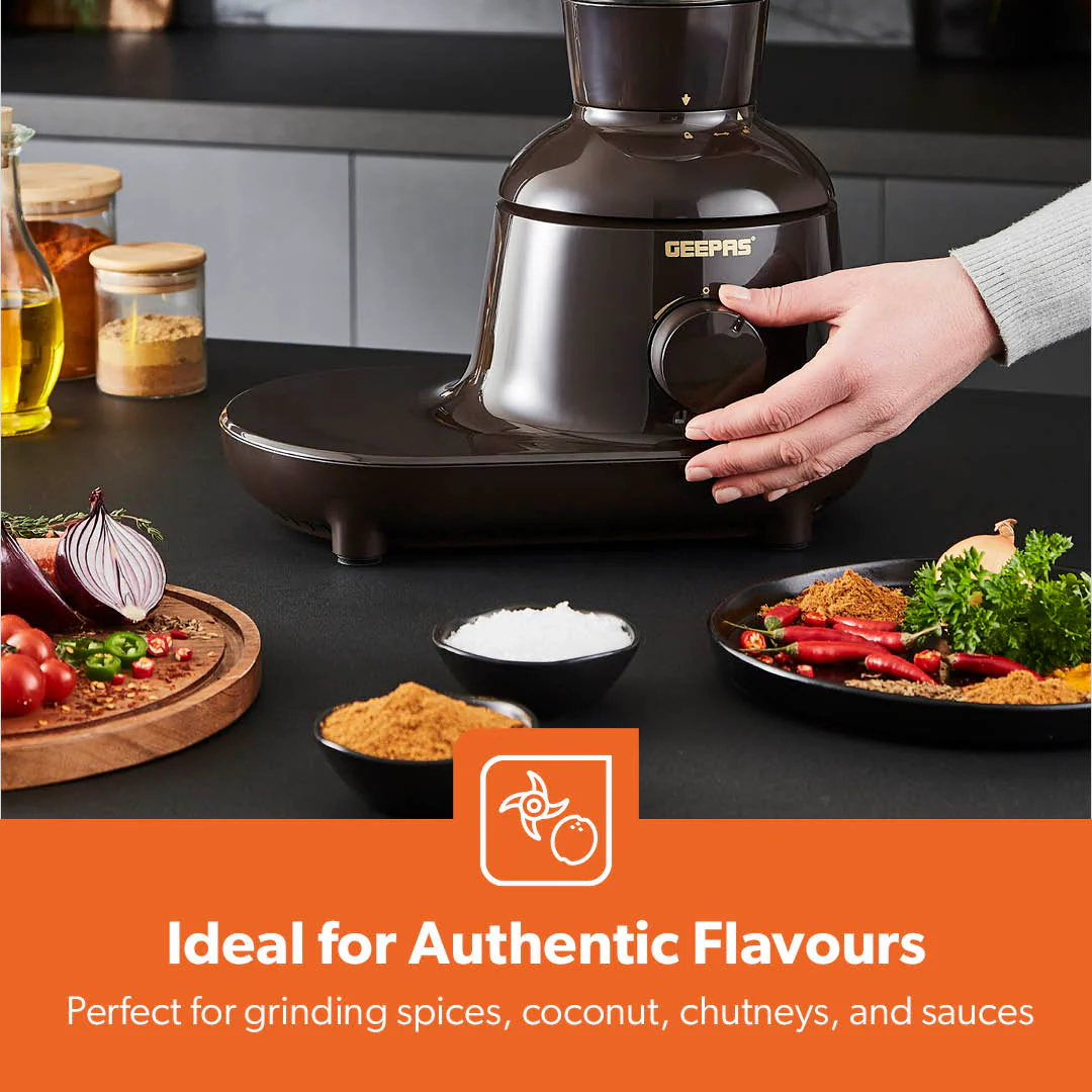 3-in-1 Black Heavy-Duty Wet and Dry Mixer Grinder 750W - Image 7