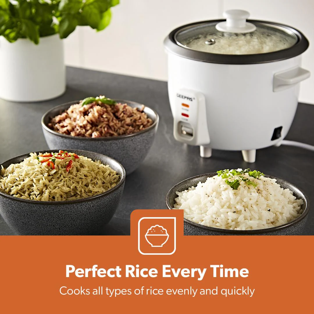 3-In-1 White Automatic Electric Rice Cooker and Steamer 0.6L - Image 3