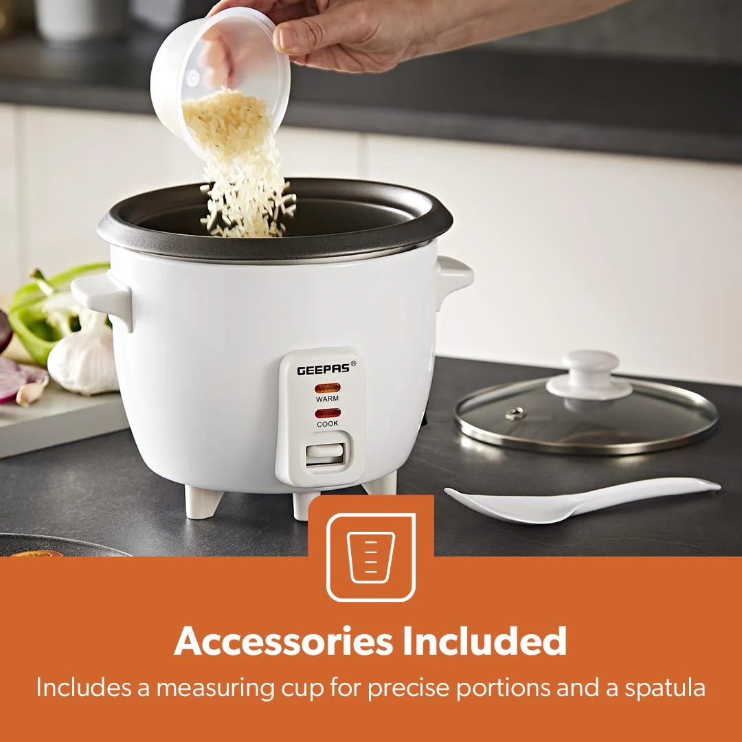 3-In-1 White Automatic Electric Rice Cooker and Steamer 0.6L - Image 5