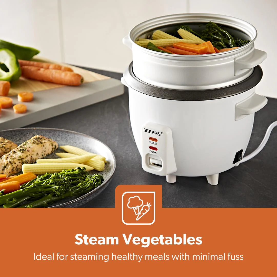 3-In-1 White Automatic Electric Rice Cooker and Steamer 0.6L - Image 8