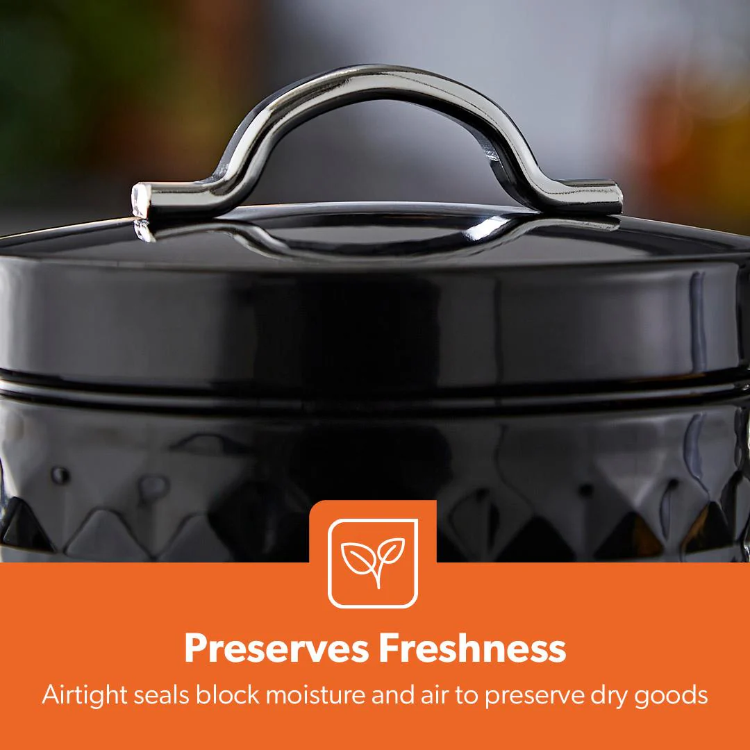 3-Piece Matching Airtight Kitchen Storage Canister Set 1.3L - Image 8