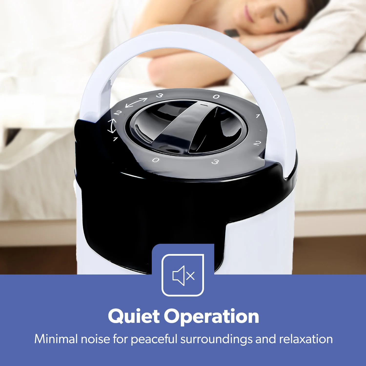 Mini Tower Fan with 3 Speeds and Oscillating Airflow - Image 6