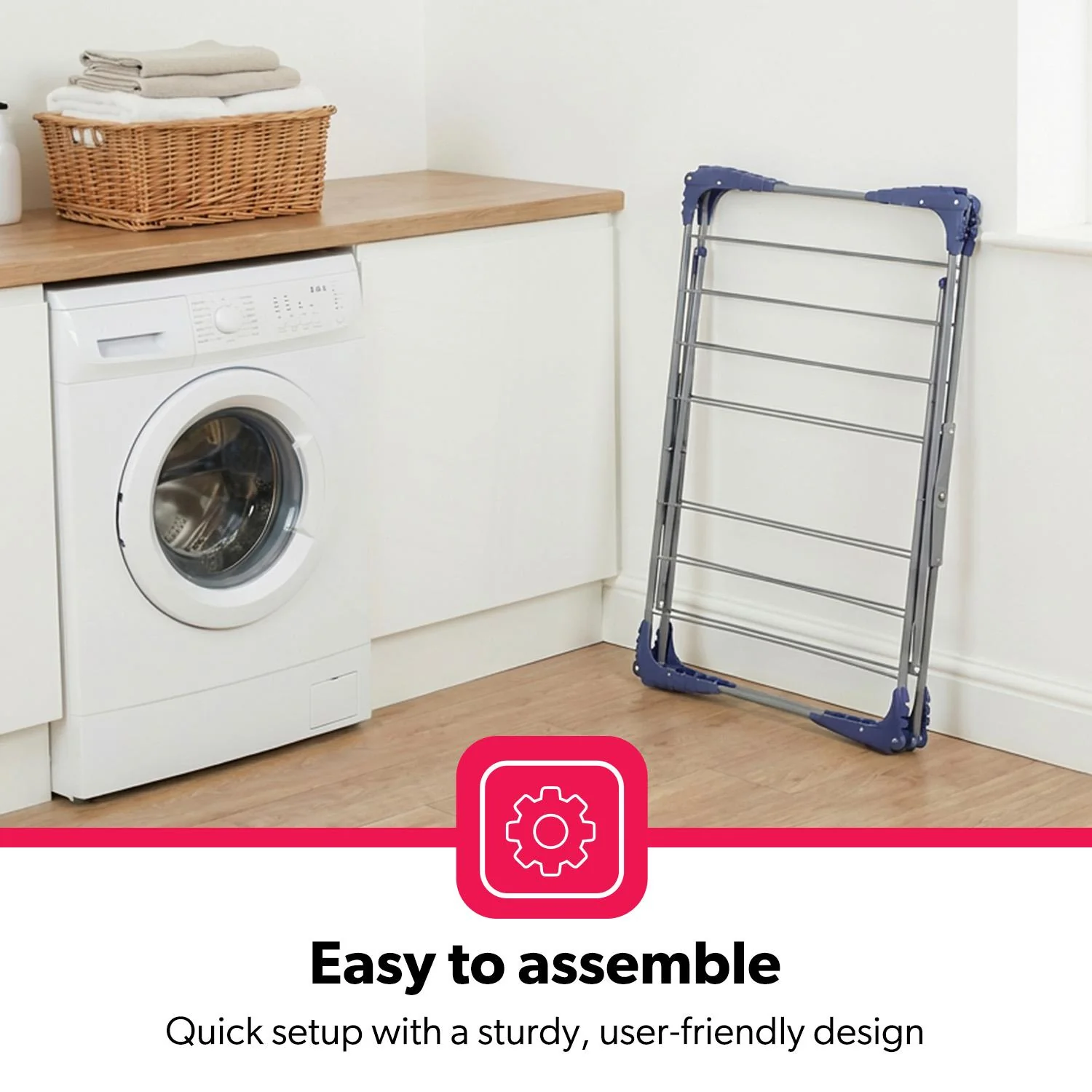 3-Tier Folding Clothes Airer 15M Durable Laundry Rack - Image 7