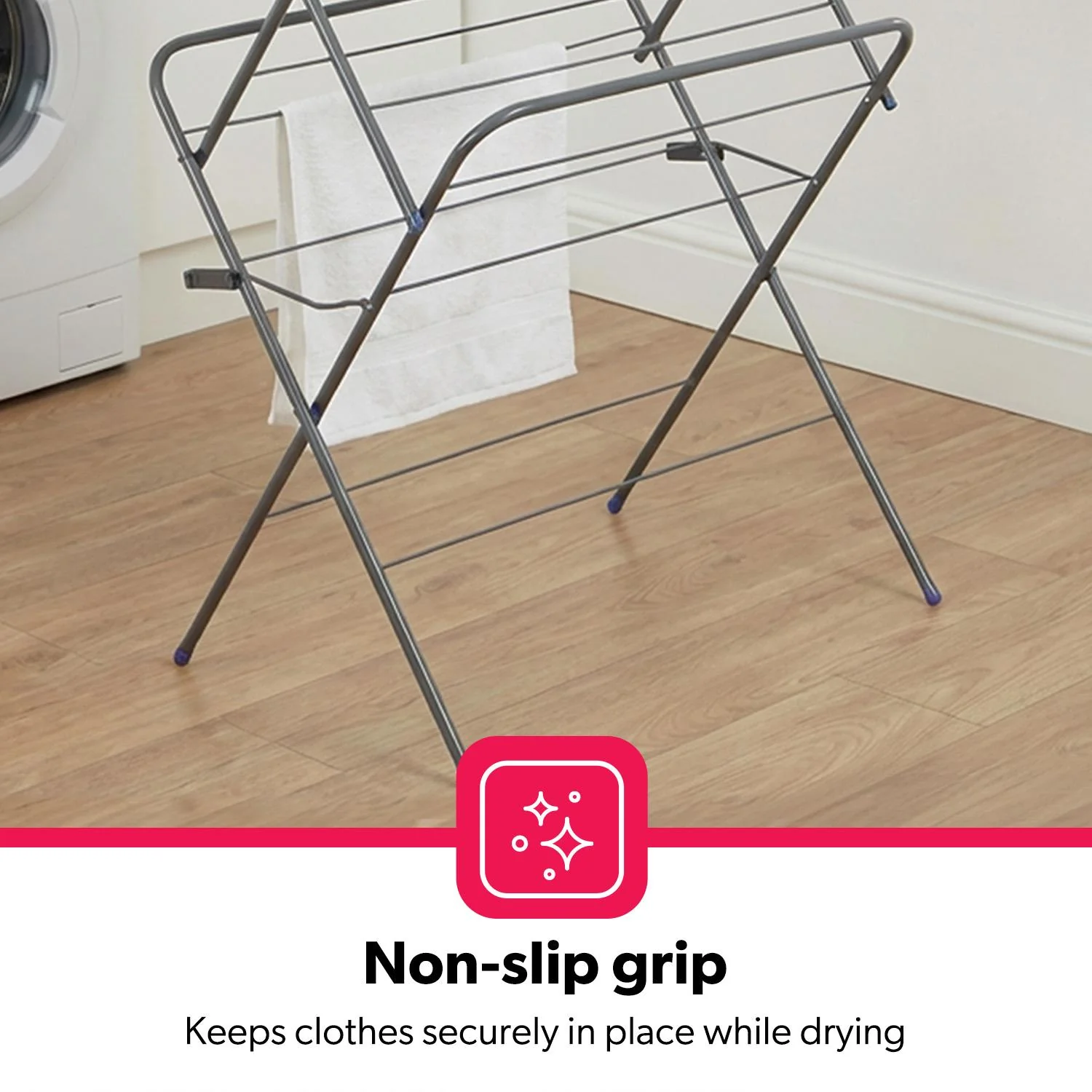 3-Tier Folding Clothes Airer 15M Durable Laundry Rack - Image 8