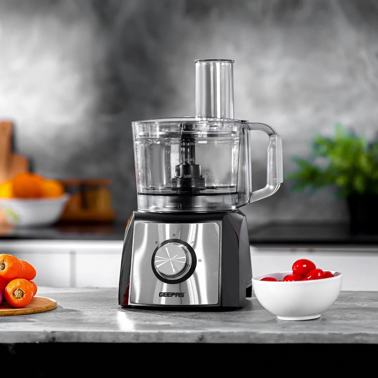 3-Tier Food Steamer & 1200W Compact Food Processor Set - Image 2