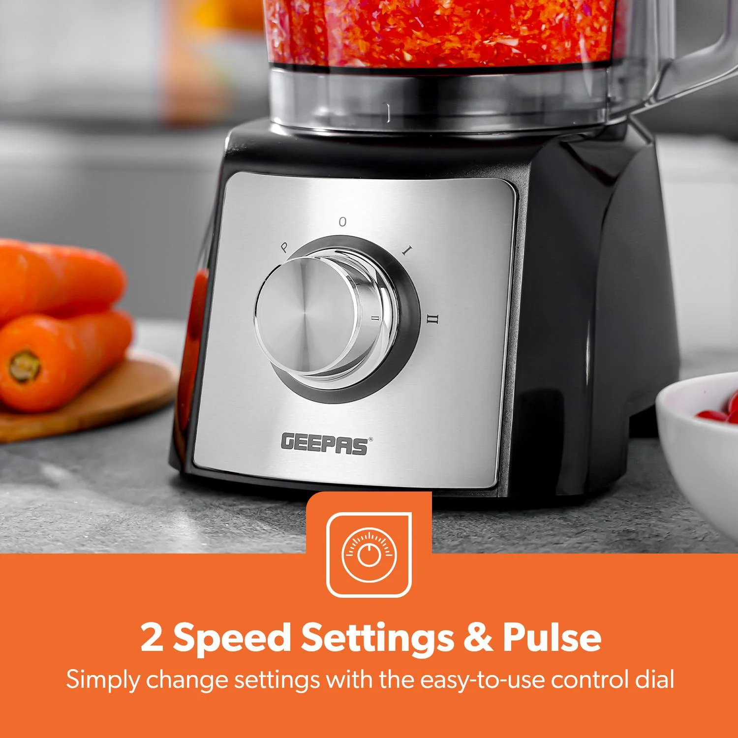 3-Tier Food Steamer & 1200W Compact Food Processor Set - Image 4