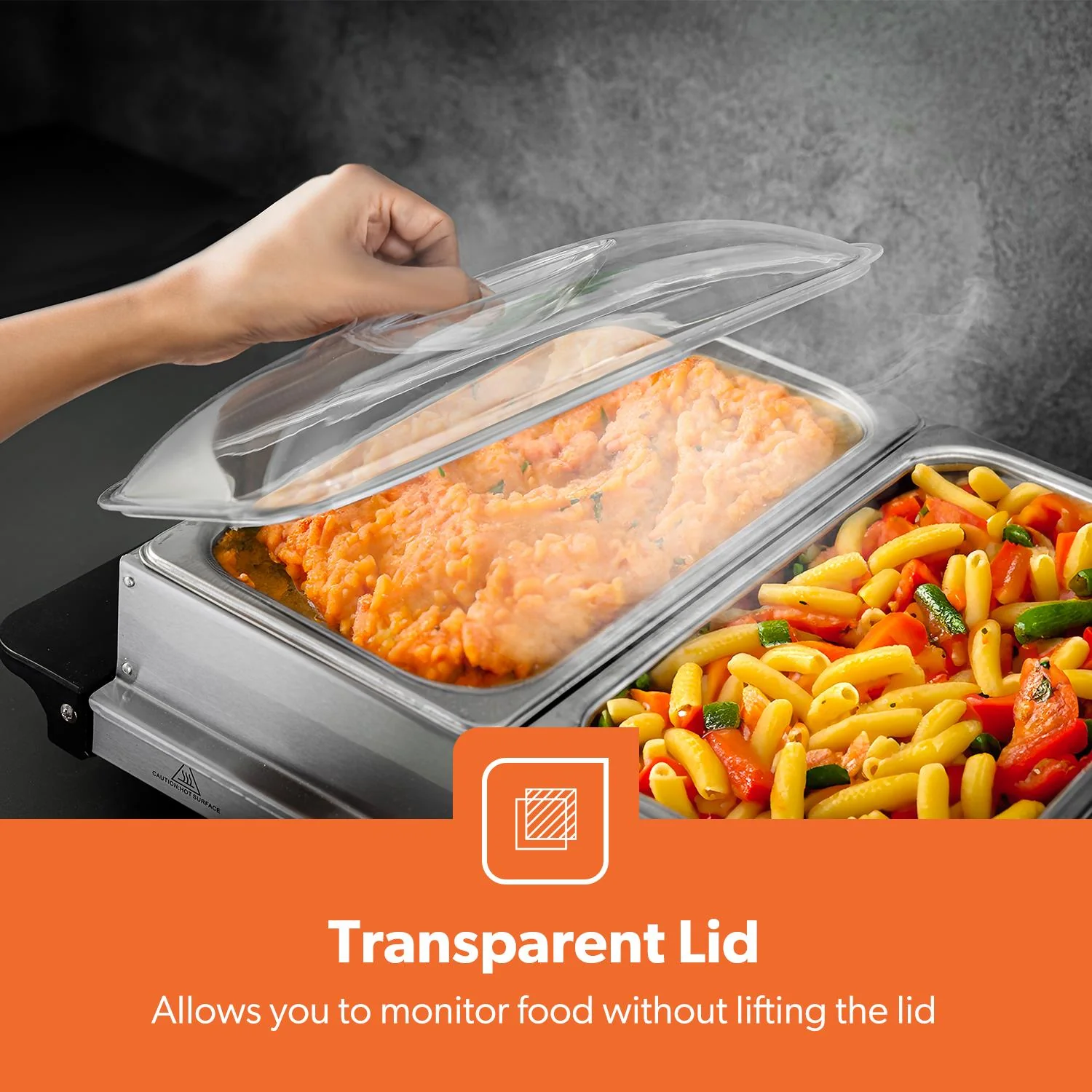 3 x 2.5L Electric Food Warmer and Buffet Server - Image 3