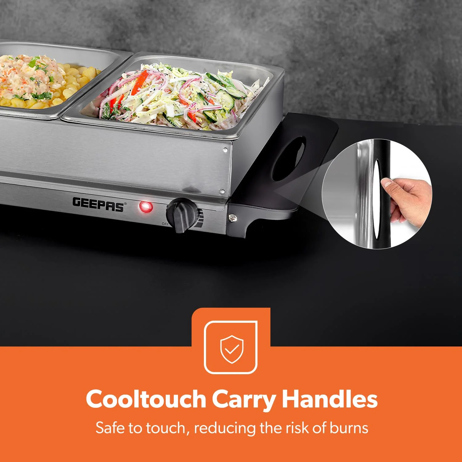 3 x 2.5L Electric Food Warmer and Buffet Server - Image 6