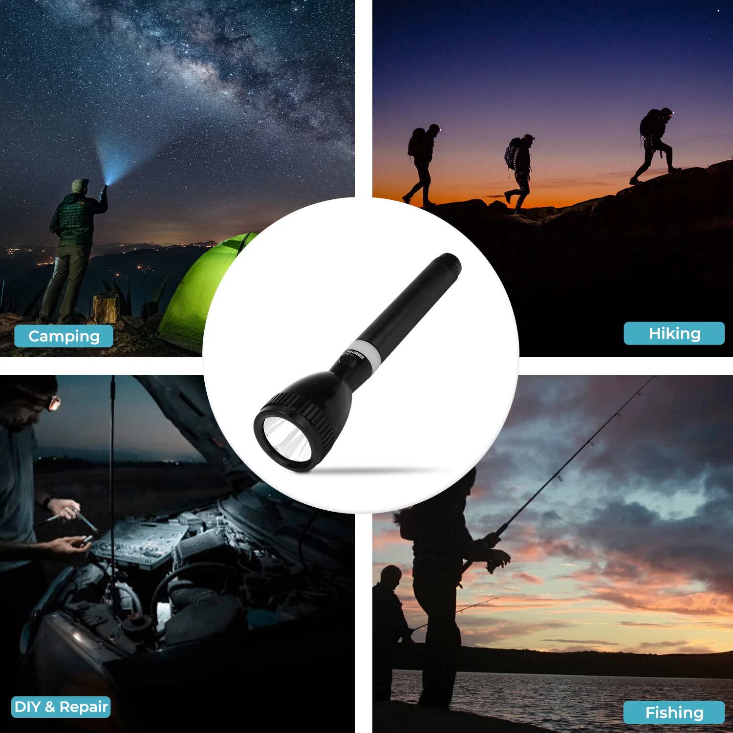 3000mAh Rechargeable CREE LED Lightweight Flashlight - Image 4