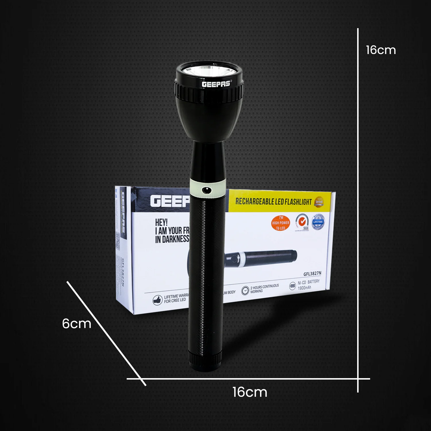 3000mAh Rechargeable CREE LED Lightweight Flashlight - Image 5