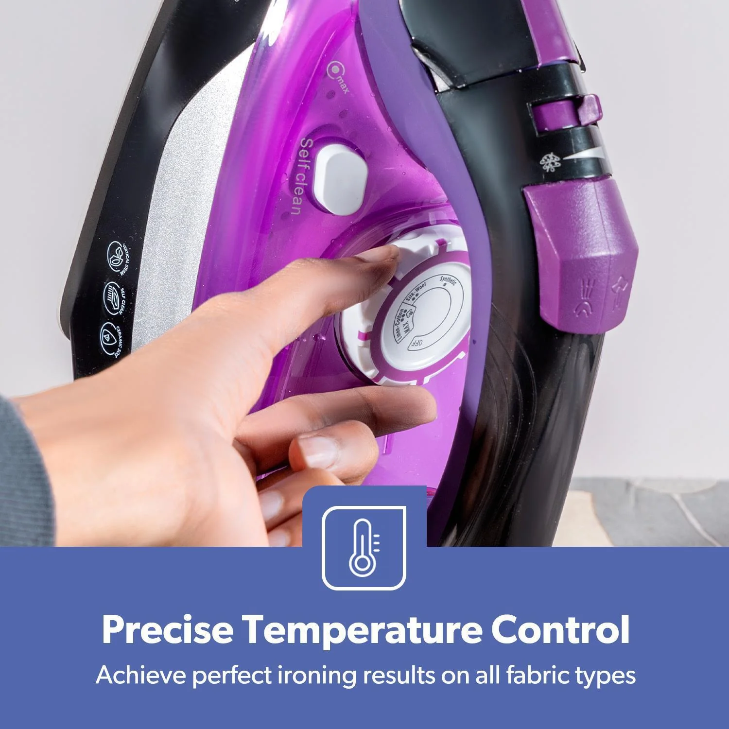 3000W 'Steam Plus' Ceramic Dry & Steam Iron - Image 3