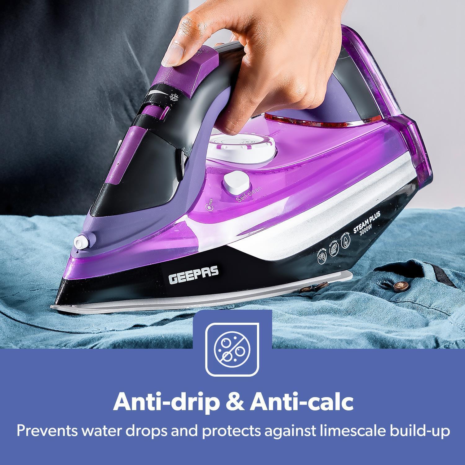 3000W 'Steam Plus' Ceramic Dry & Steam Iron - Image 6