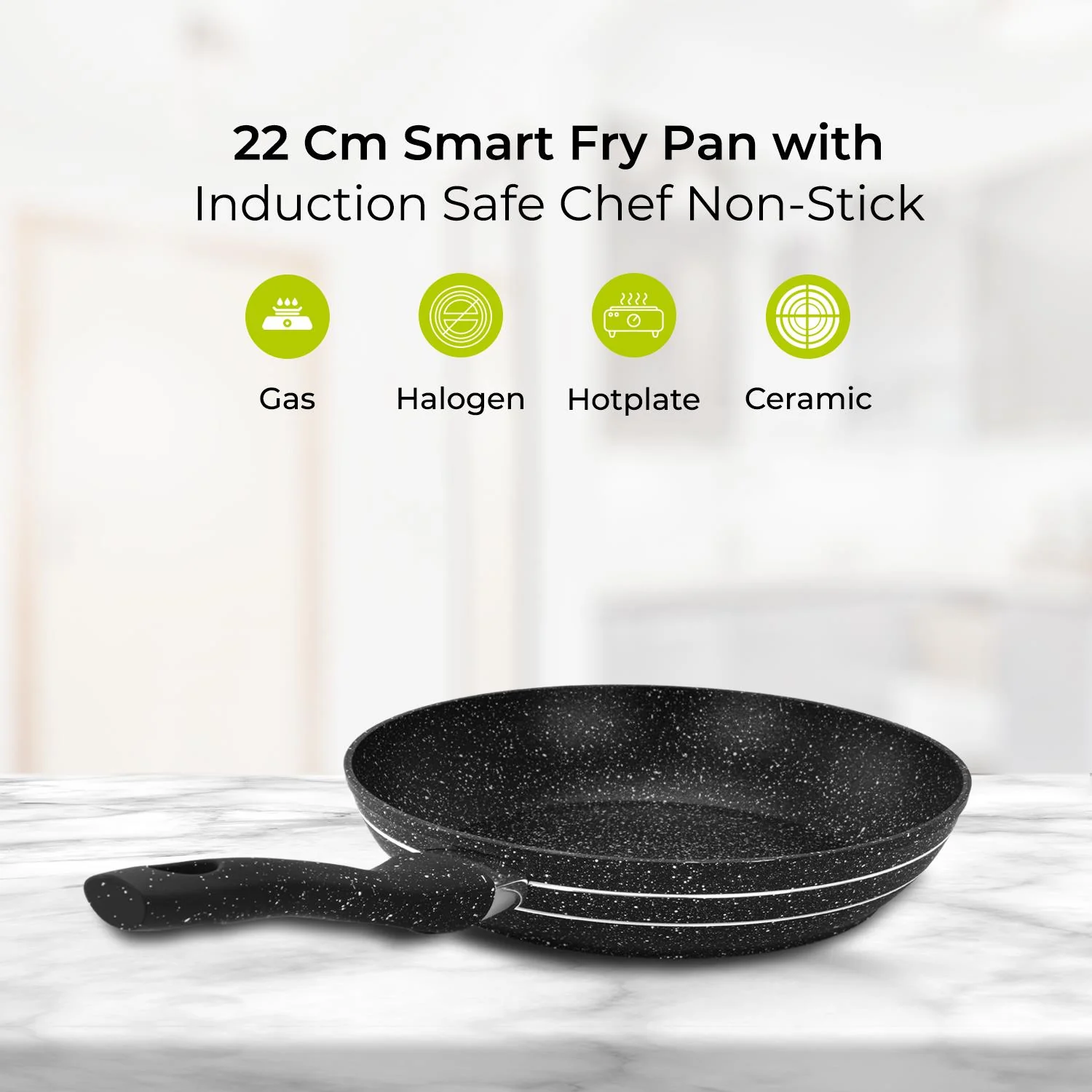 30cm Granite Coated Non-Stick Induction Frying Pan - Image 3