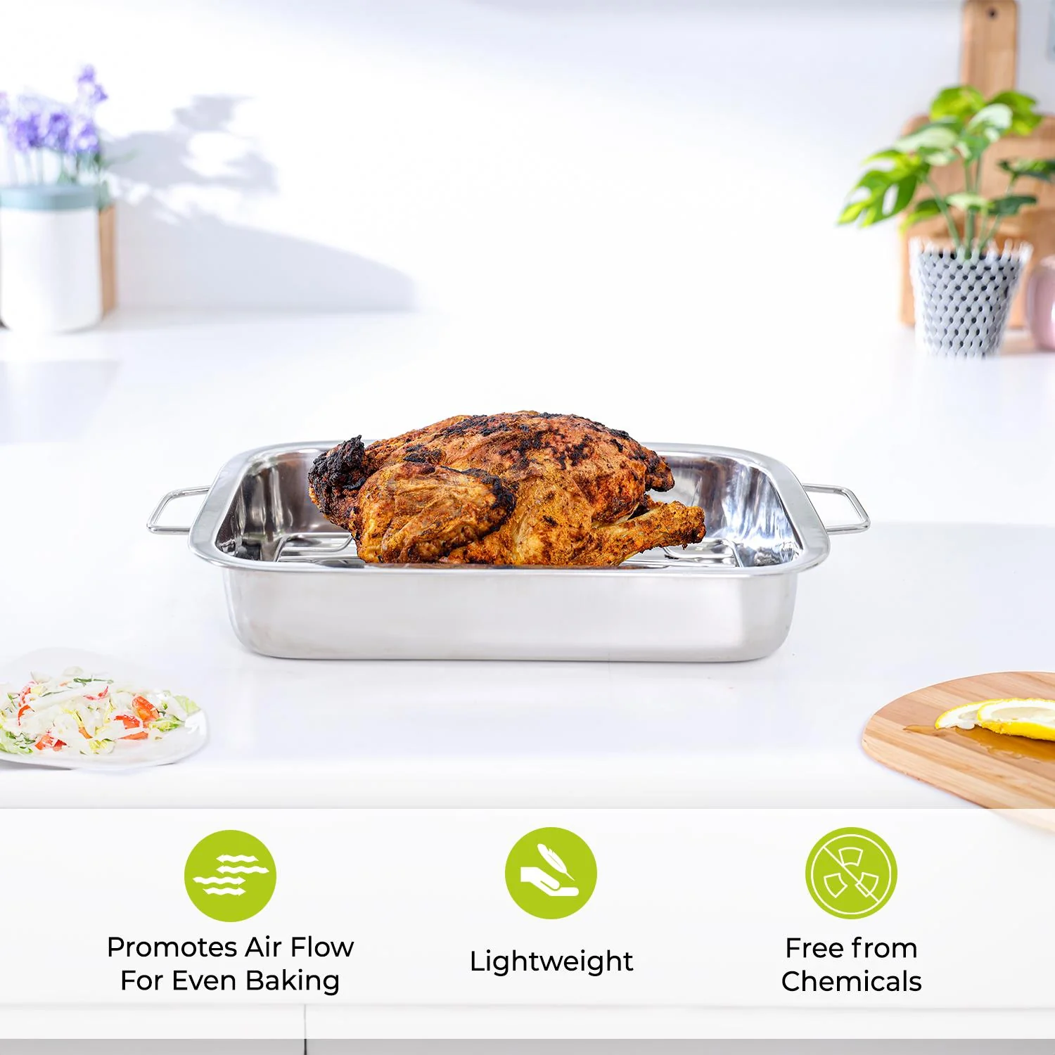 30cm Stainless Steel Baking and Roasting Grill Rack - Image 2