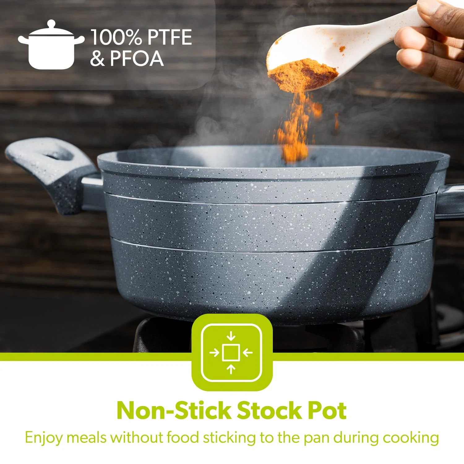 32cm Forged Aluminium Non-Stick Casserole Dish - Image 5