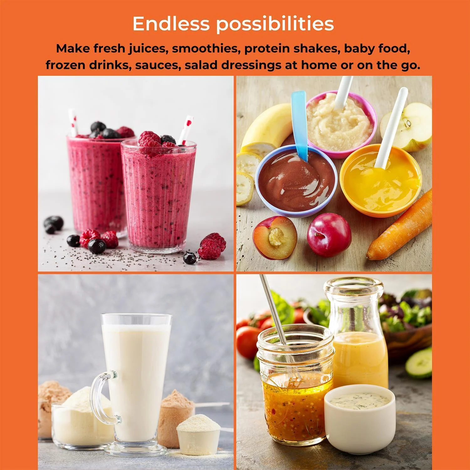 330ml Handheld Rechargeable Travel Blender (4 Colours) - Image 3