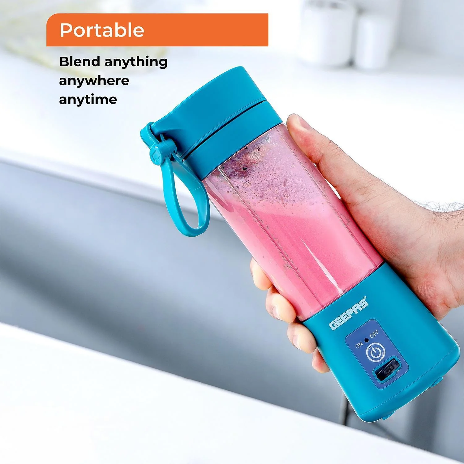 330ml Handheld Rechargeable Travel Blender (4 Colours) - Image 5