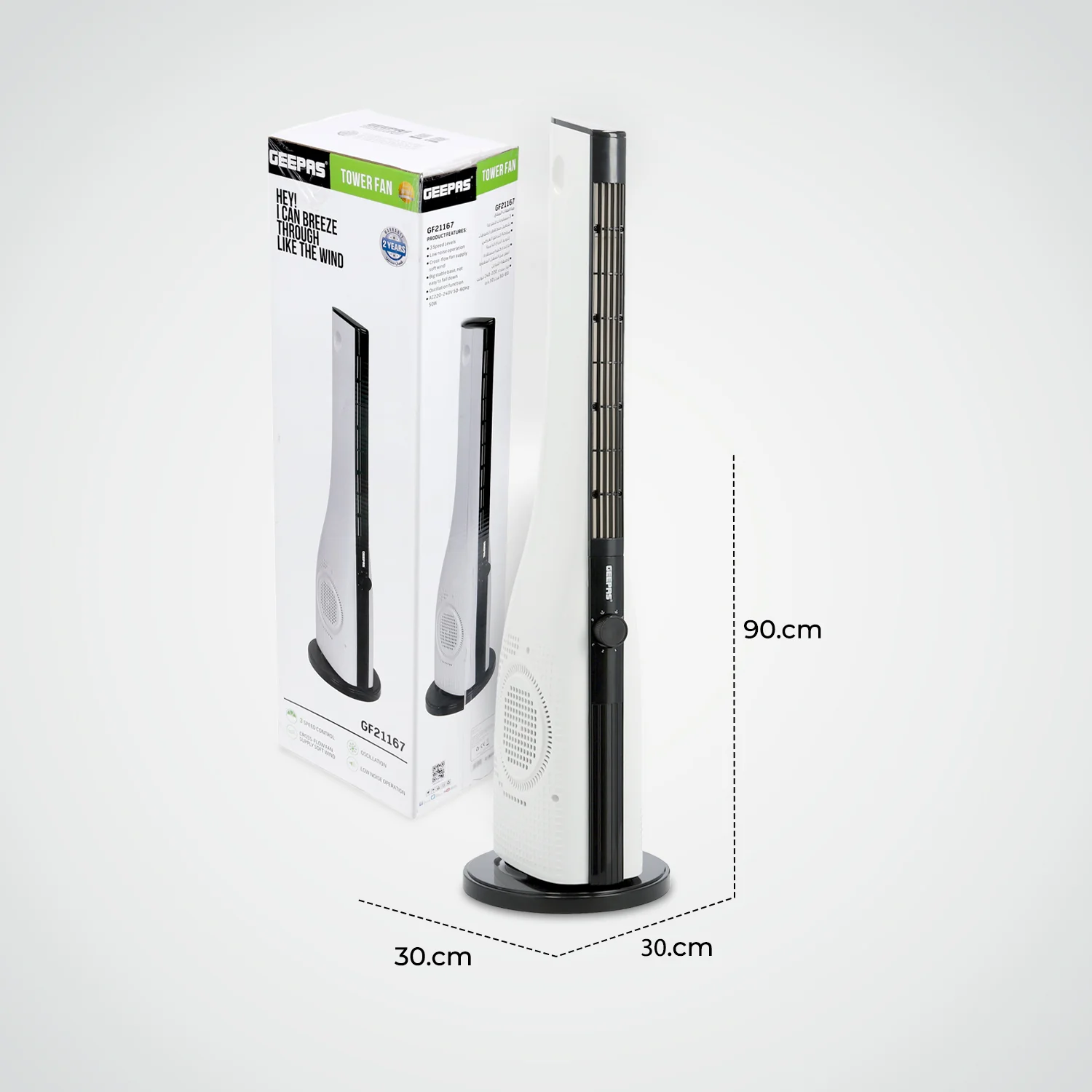 35" Slim Oscillating Tower Fan - Image 5