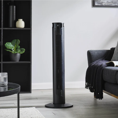 37" Smart Tower Fan With Remote Control - Natural Breeze Mode - Image 2