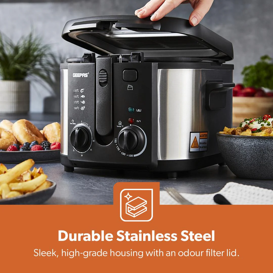 3L Stainless Steel Non-Stick Electric Deep Fat Fryer - Image 3