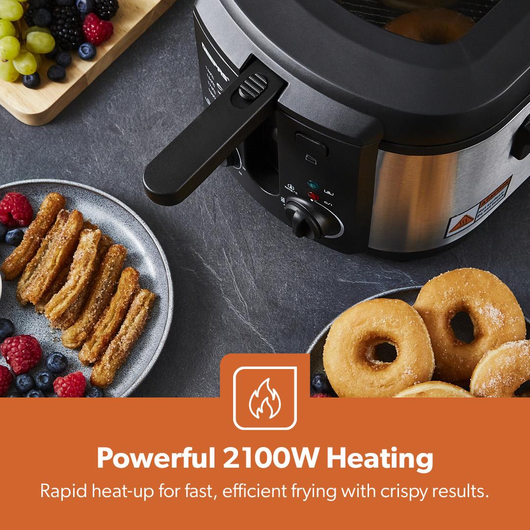3L Stainless Steel Non-Stick Electric Deep Fat Fryer - Image 4