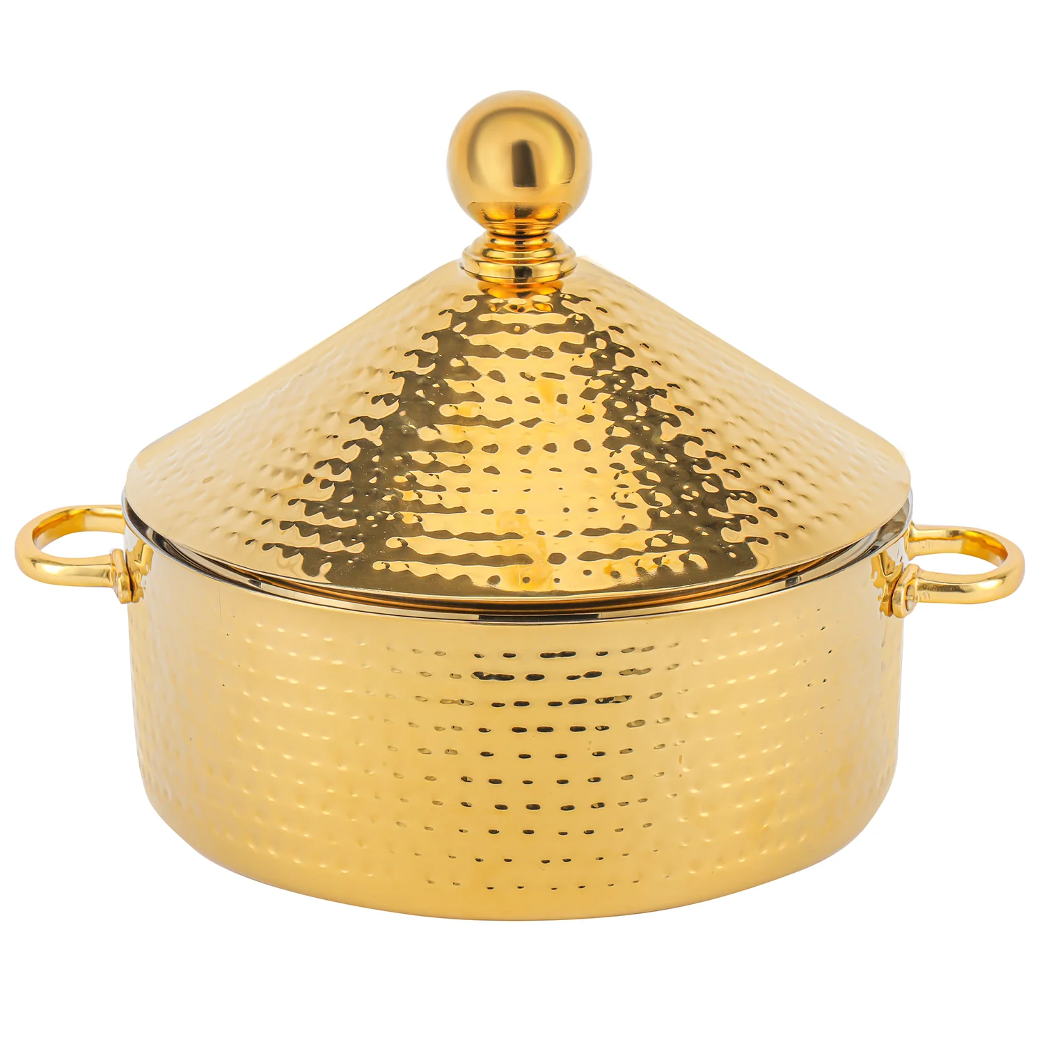 3L Stainless Steel Gold Monarch Cornetto Serving Dish