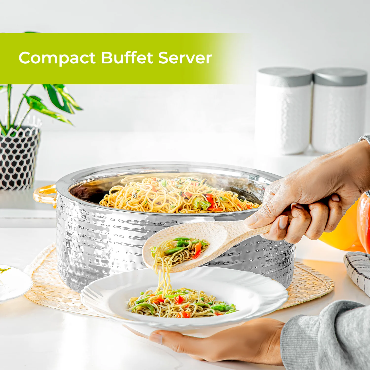 3L Stainless Steel Insulated Monarch Cornetto Serving Dish - Image 4