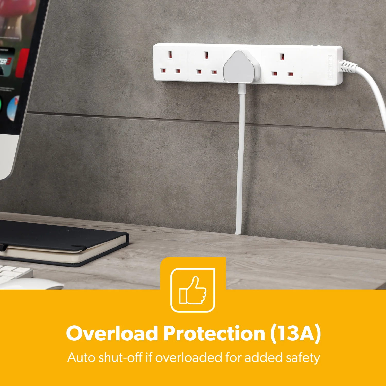 4-Gang Extension Lead With Surge Protection (5-Meter) - Image 3