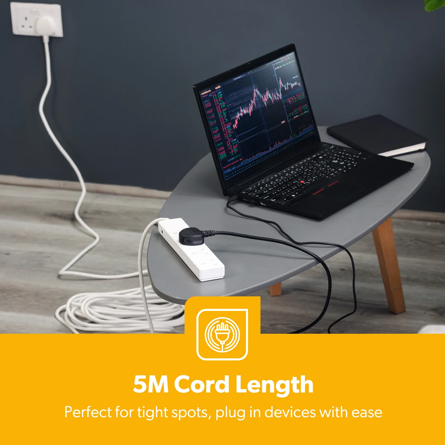 4-Gang Extension Lead With Surge Protection (5-Meter) - Image 4