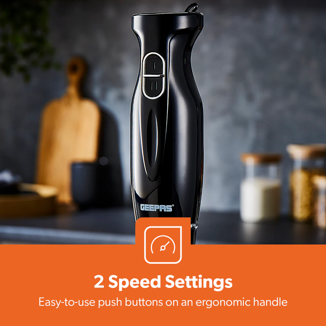 4-in-1 Black Hand Blender with Electric Whisk - Image 8