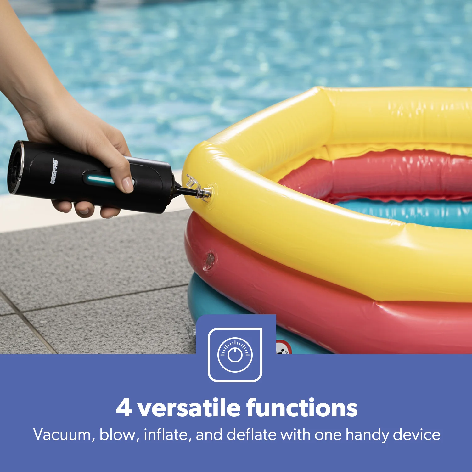 4-In-1 Cordless Handheld Vacuum Cleaner, Blower, Inflator and Deflator - Image 9