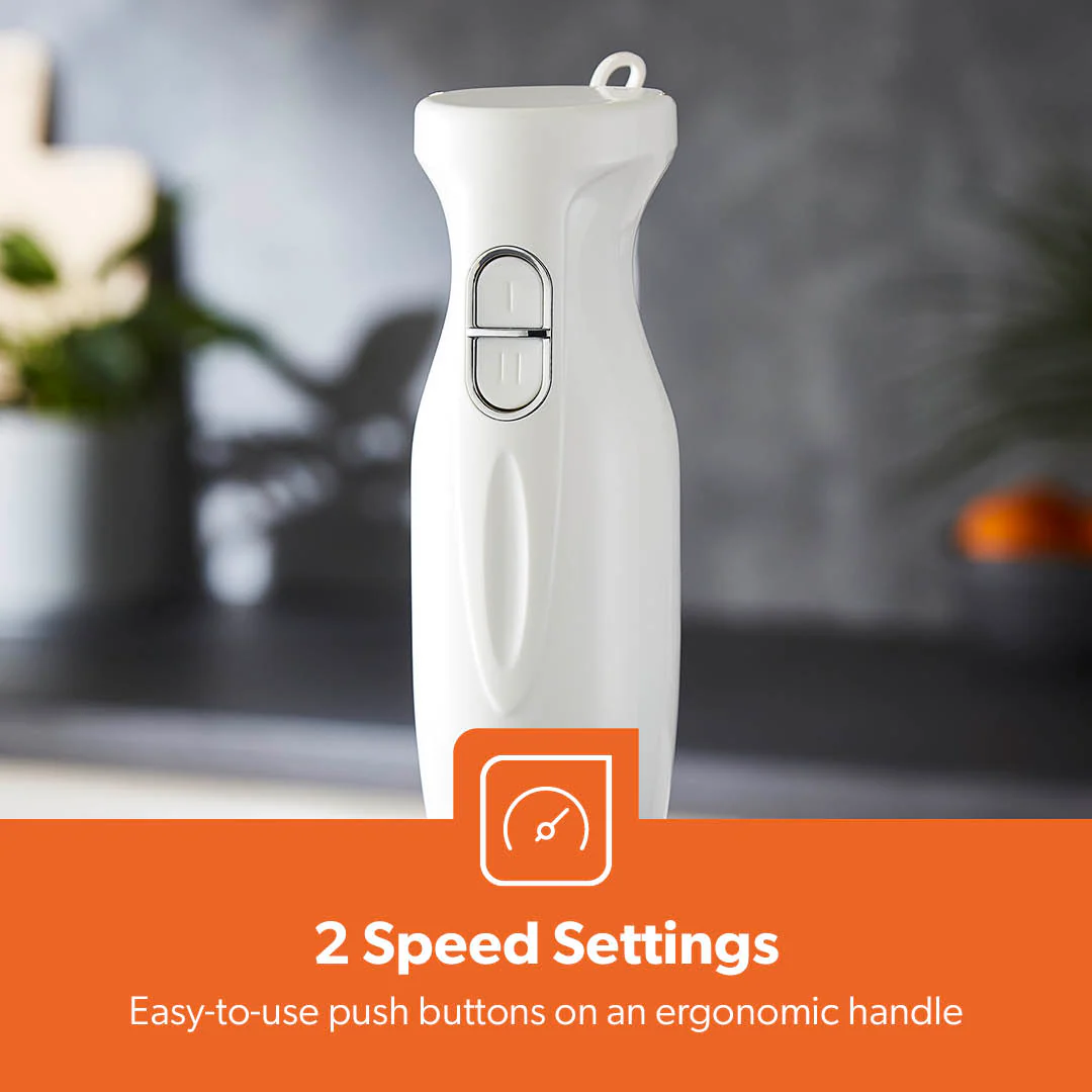 4-in-1 White Hand Blender With Electric Whisk, Chopper & 600ml Beaker - Image 5