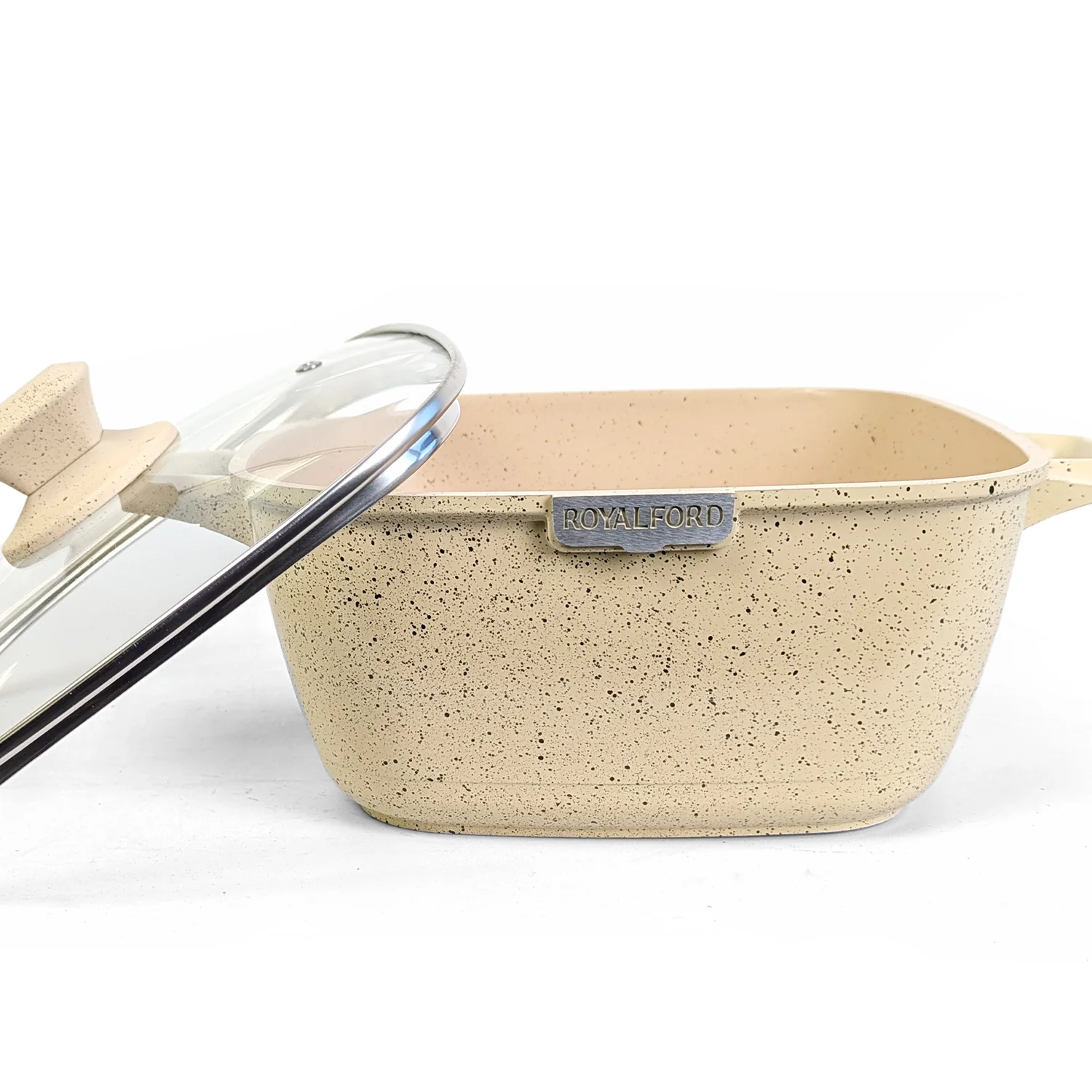 4-Piece Beige Premium Die Cast Cookware Set With Lids - Image 4
