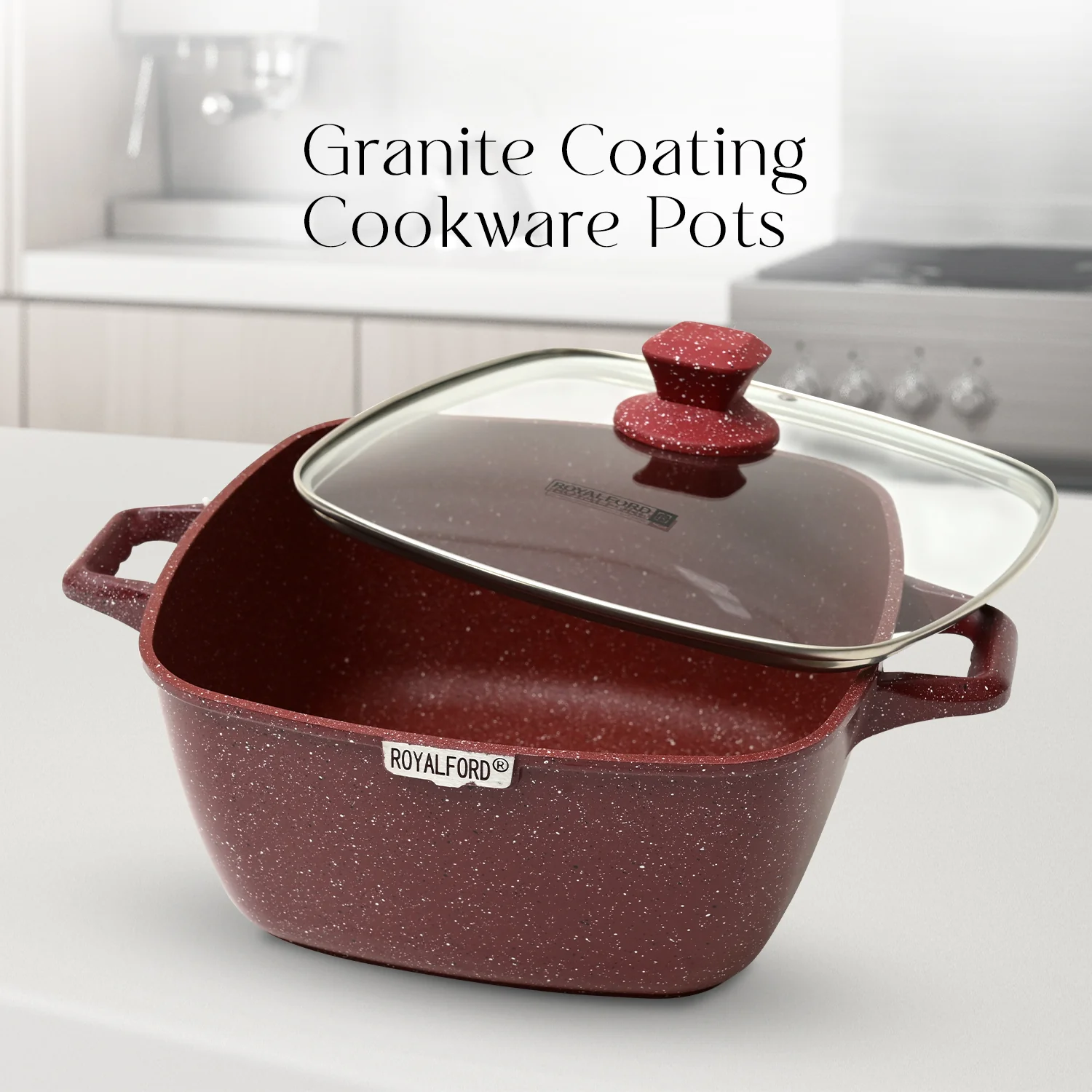4-Piece Red Die-Cast Casserole Cookware Set - Image 5
