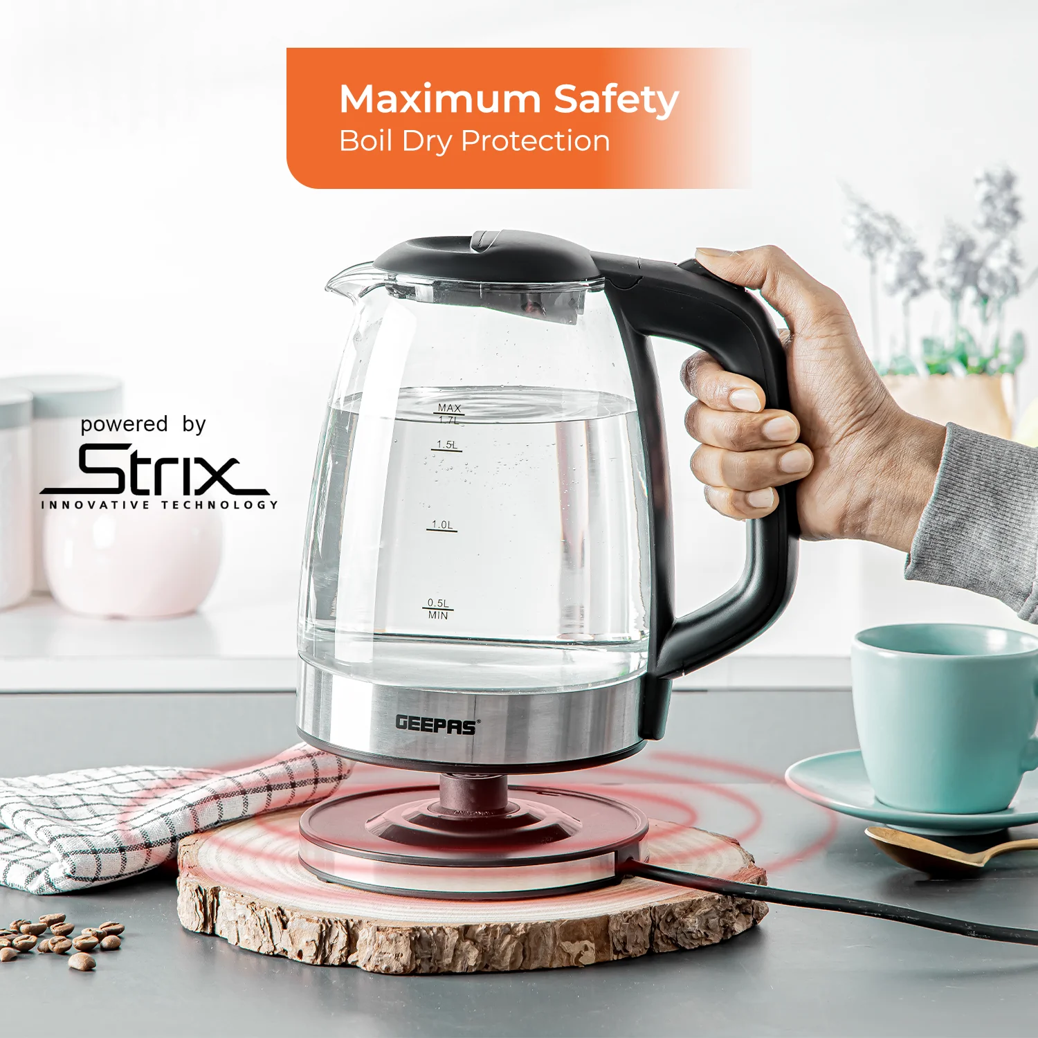 4-Piece Kitchen Bundle - Kettle, Toaster, Frying Pan and Air Fryer - Image 3