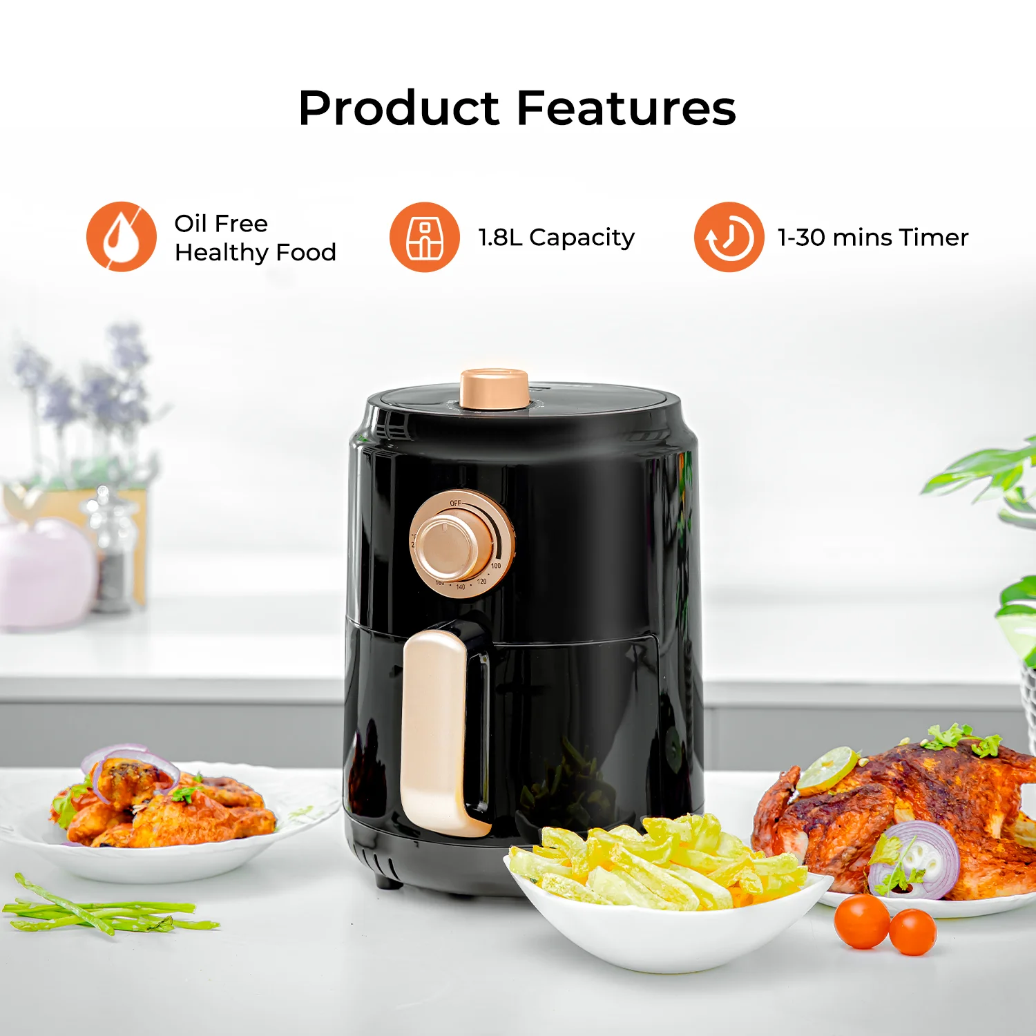 4-Piece Kitchen Bundle - Kettle, Toaster, Frying Pan and Air Fryer - Image 6