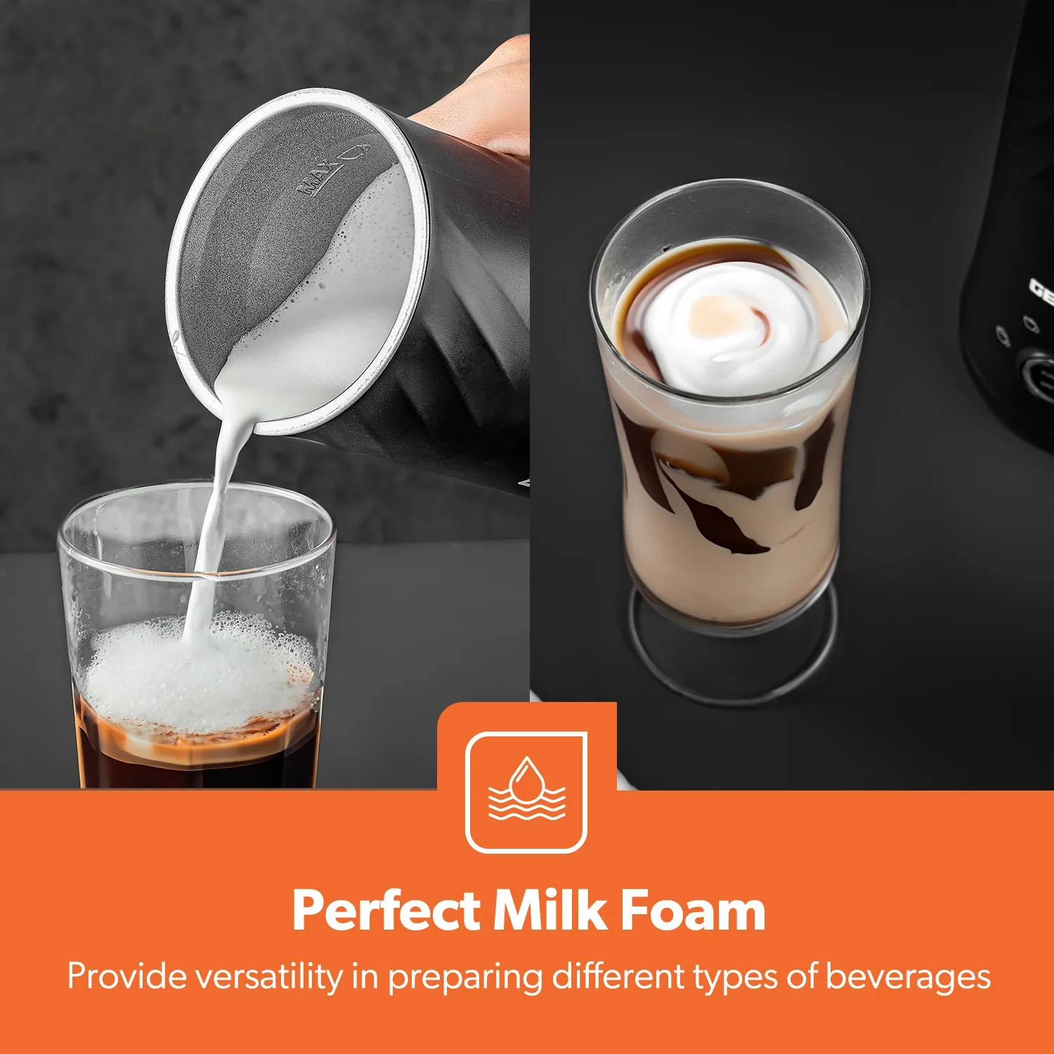 4-Setting Automatic Electric Milk Frother and Steamer - Image 3